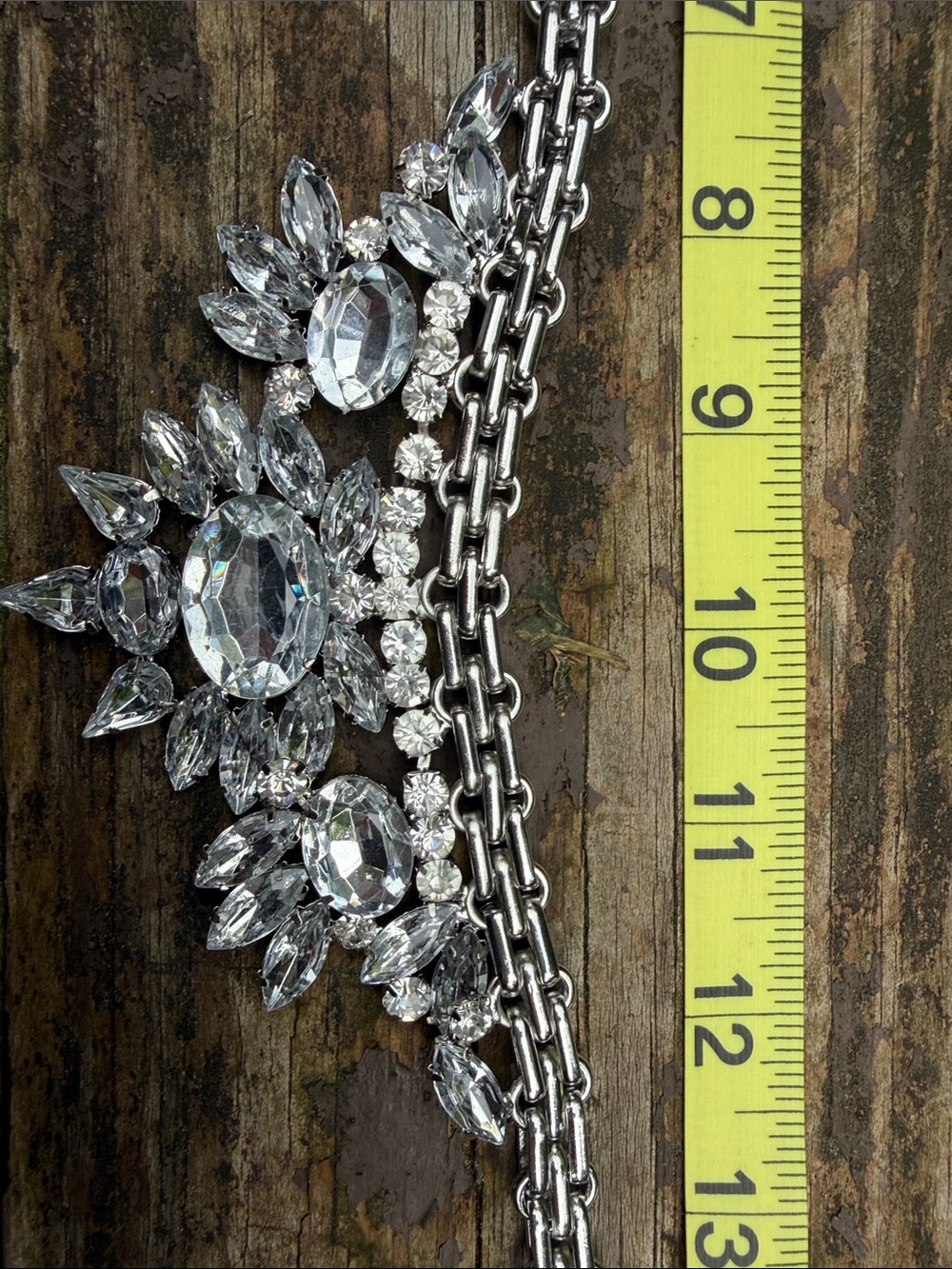 Source Unknown Silver-Tone Crystal Statement Necklace - Picture 7 of 9